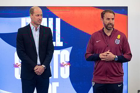 Prince William and England manager Gareth Southgate